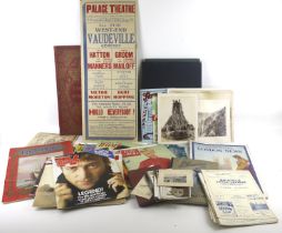 An assortment of Victorian and later photographs and ephemera.