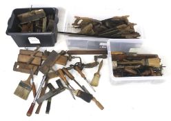 A large collection of antique woodworkers tools.