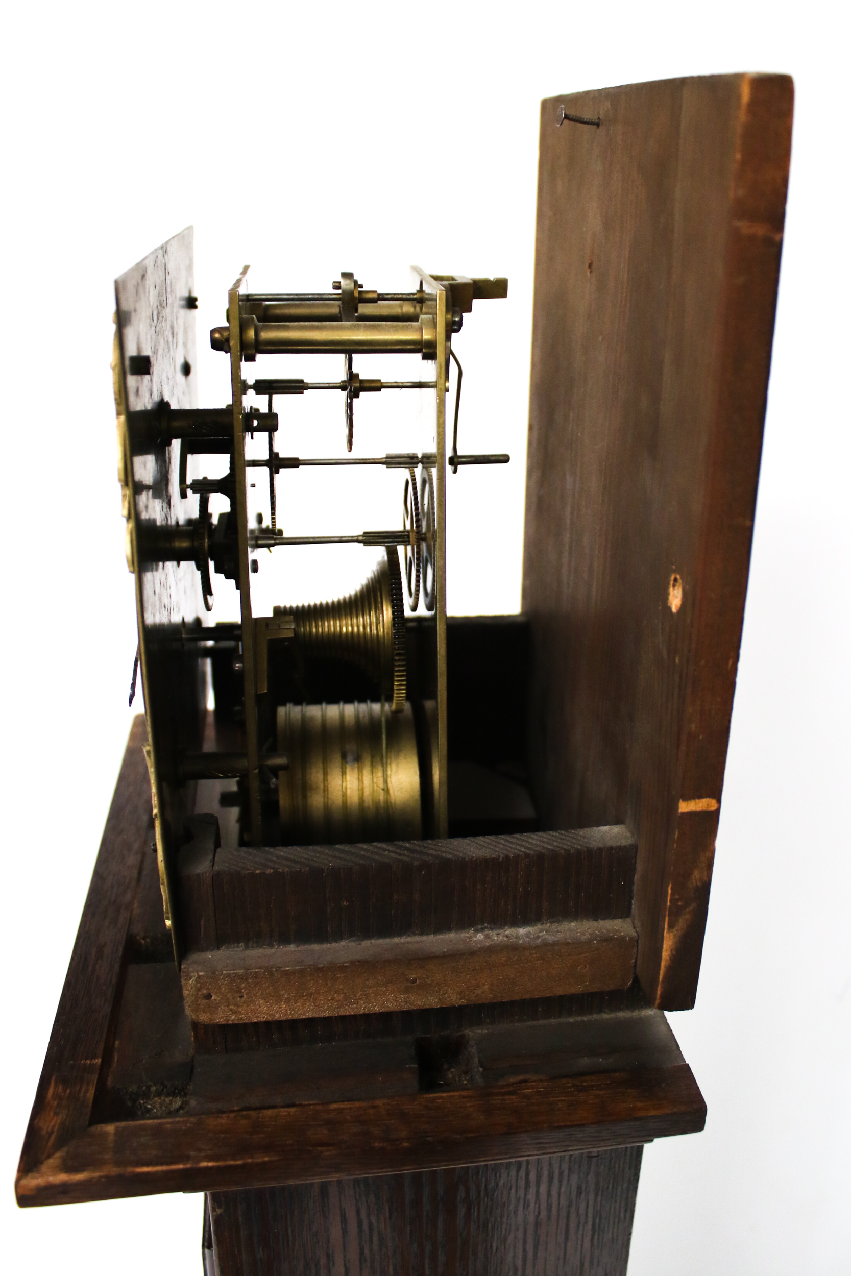 A 20th century grandmother clock with a 30 hour fusee movement. - Image 2 of 4