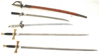 Five contemporary swords.