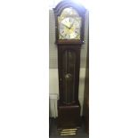 A late 20th century reproduction mahogany long case clock.