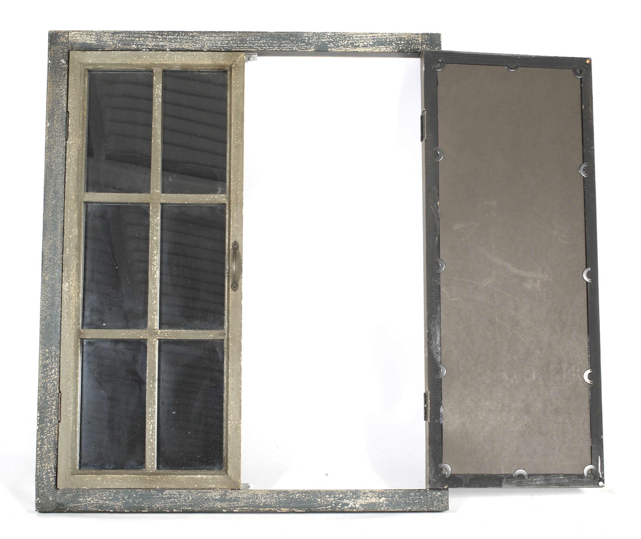 A 'window frame' wall mirror. - Image 2 of 2