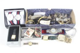 A collection of vintage lady's and gentleman's wrist and bracelet watches.