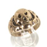A vintage rose gold 'skull' ring.