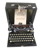 A vintage Imperial 'Good Companion' manual typewriter.