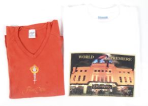 Two Lord of the Rings t-shirts. Including 'World Premiere', 'Film Crew' and.