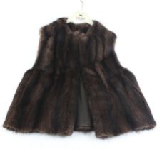 A vintage brown mink fur gillet.