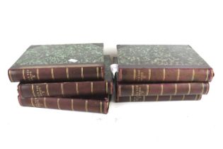Books - Set of six Old & New London. Vols 1 - 6, half bound in marbelled boards.