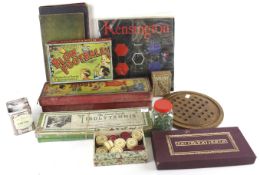 A collection of vintage children's games. Including 'Bob's Bridge Game', Snakes and Ladders, etc.