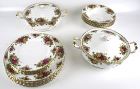 A Royal Albert 'Old Country Roses' dinner service.