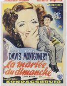A vintage film poster 'La Marie du Dimanche'. Warner Bros.