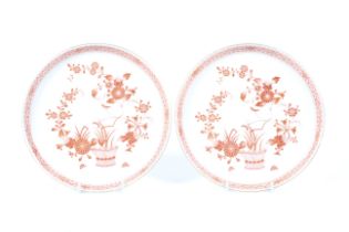 A pair of Derby 'Chandos' pattern English plates.