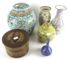 An assortment of oriental items.