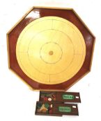 Two vintage 'Squails' games sets and a 'Crokinole' board.