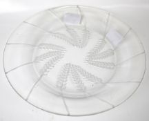 A contemporary Lalique 'Barley' plate. An etched mark to the base, Diameter 18.