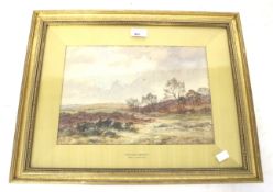 F. J. Knowles - Marshland; Delamere, watercolour painting. Framed and glazed.