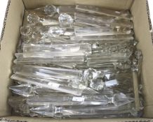 A collection of spare loose glass lustres (approx. 80).