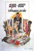 Ian Fleming's James Bond 'Live & Let Die' (1973) advertising film poster. Printed in the USA.