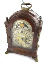 A burr walnut veneer and ormolu cased Bracket clock.