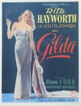 A vintage film poster Gilda.