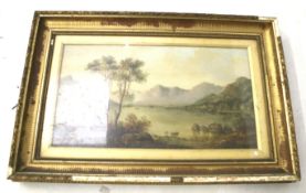 Late 19th century English School, oil on canvas. ' Head of Ullswater' titled verso, 30.