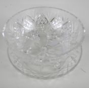 A celery glass bowl and stand.