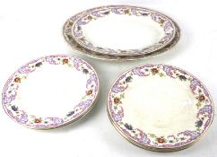Seven vintage Wedgwood 'Imperial Porcelain' plates.