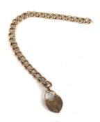 An Edwardian rose gold hollow-curb link bracelet.