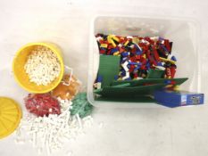 A collection of Lego bricks, pieces and parts.