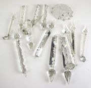 A collection of loose cut glass lustres. (Approx.