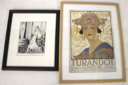 Two 20th century prints. Comprising one of a 'Turabdot' musical poster, 32.5cm x 23.