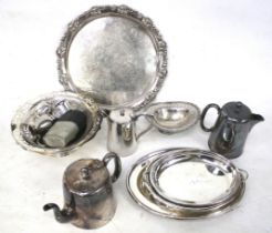 A collection of silver-plate to include an oval pedestal sweet dish.