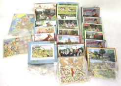 A collection of Victory jigsaw puzzles. Including Beatrix Potter, The 'Victory' Jungle Wood, etc.