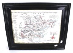 A framed map of 'The County of Essex'.