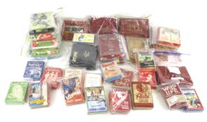 An assortment of vintage children's card games.