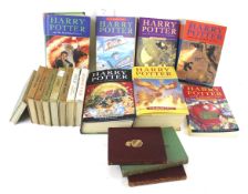 A collection of books. Including the Harry Potter series, 'The Observers' books, etc.