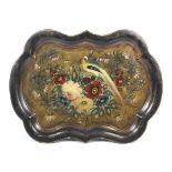 A 19th century Tole Peint shaped tray.