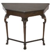 A hall console table converted from a full table.