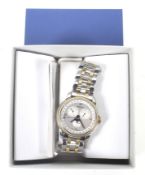 Tissot, a gentleman's stainless steel and gilt round bracelet watch, circa 1997, ref; C285/385C.