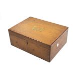 A vintage oak work box.
