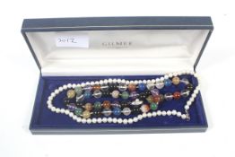 A cultured-pearl single row necklace,