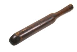 A wooden 19th century lead bossing former tool.