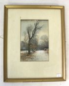 Archibald William Hogg, watercolour. 'Woodland Landscape', signed (lower left), 23.5cm x 15.