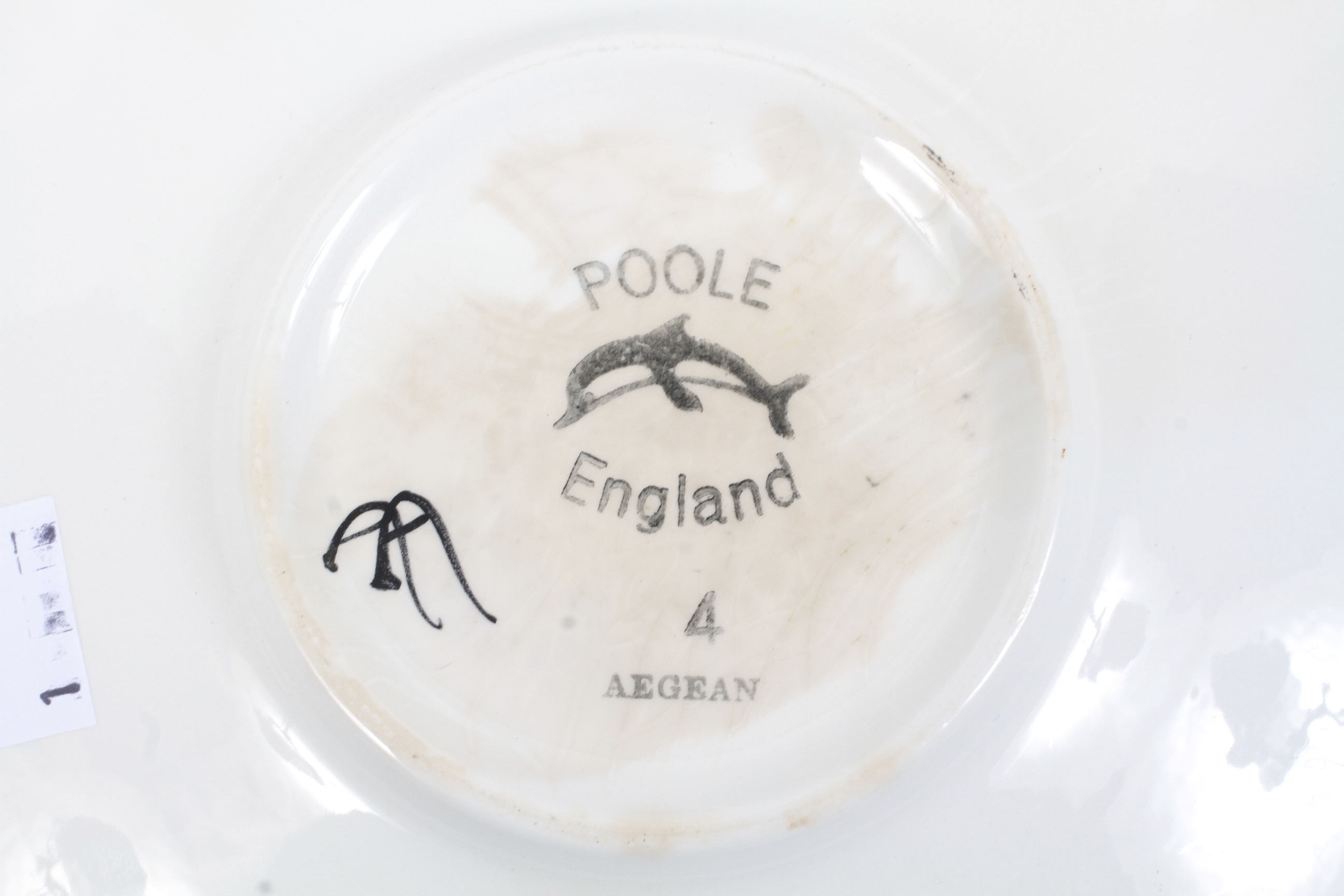 A mid-century Poole Pottery Aegean plate. - Image 2 of 2