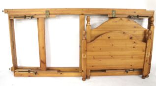 A pair of pine single bed frames. Unconstructed, Approx.