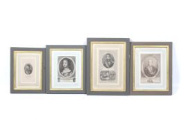 Four 18th/19th century Swedish Royal portrait engravings.