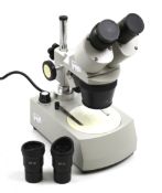 A modern binocular microscope. With WF5X eye pieces.