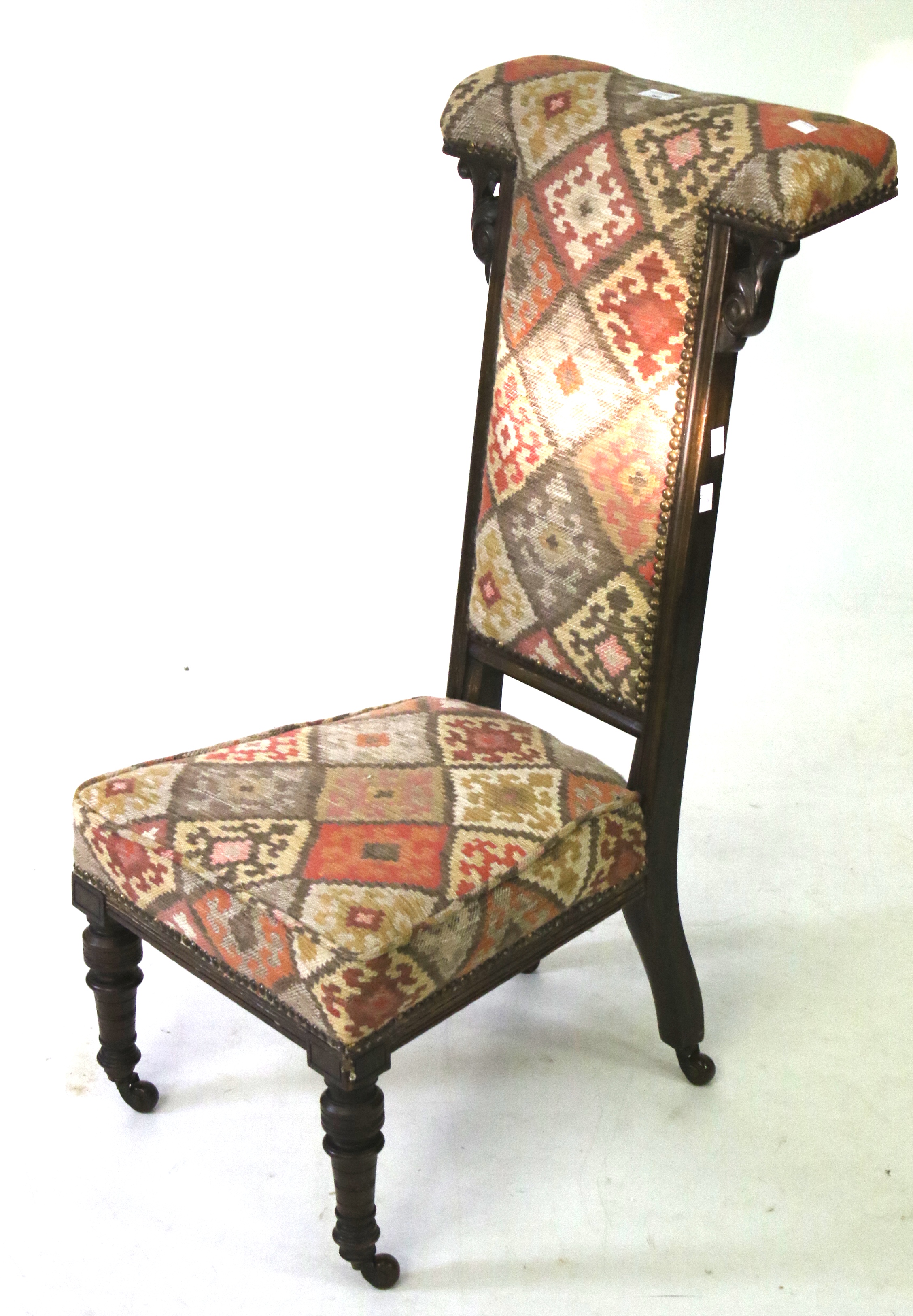 A Victorian prayer chair. - Image 2 of 2