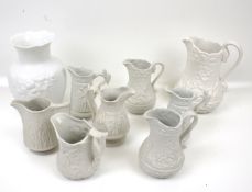 A collection of Parian ware. Including a Kaiser vase, Portmeirion jugs, etc.