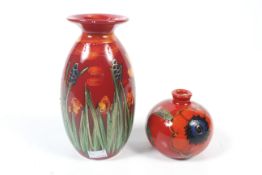Two Anita Harris vases, Rabbit and Poppy.
